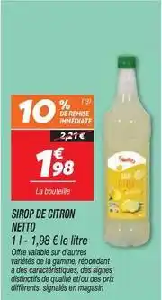 Netto Netto - sirop de citron offre