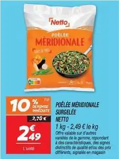 Netto Netto - poêlée mérizionale surgelée offre