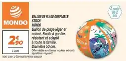 Netto Mondo vélo - ballon de plage gonflable stitch offre
