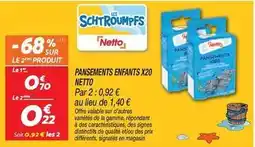 Netto Netto - pansements enfants x20 offre