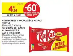 Intermarché Nestlé - mini barres chocolatées kitkat offre