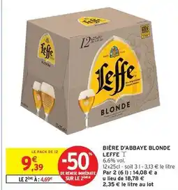 Intermarché Leffe - bière d'abbaye blonde offre