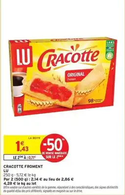 Intermarché Lu - cracotte offre