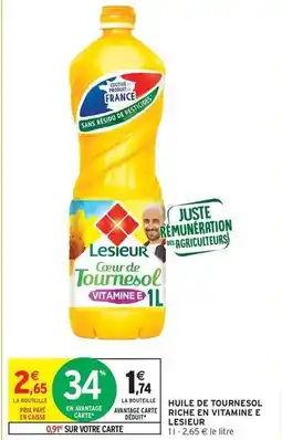 Intermarché Lesieur - huile de tournesol offre