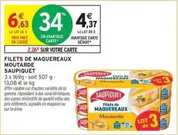 Intermarché Saupiquet - filets de maquereaux moutarde offre