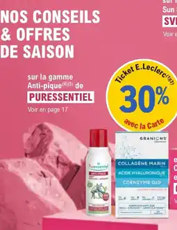 E.Leclerc Parapharmacie Sur la gamme anti-pique de puressentiel offre