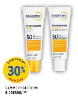 E.Leclerc Parapharmacie Gamme photoderm bioderma offre