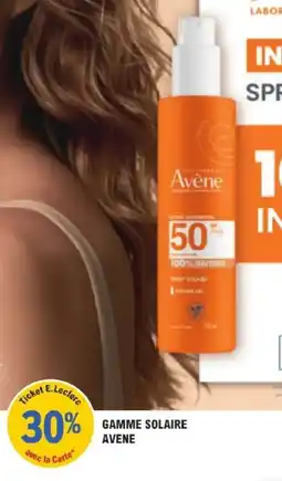 E.Leclerc Parapharmacie Gamme solaire avene offre
