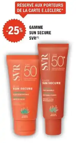 E.Leclerc Parapharmacie Gamme sun secure svr offre