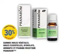E.Leclerc Parapharmacie Gammes huiles végétales huiles essentielles hydrolats aromapic et pranabb moustique pranarom offre