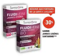 E.Leclerc Parapharmacie Gamme jambes legères santarome offre