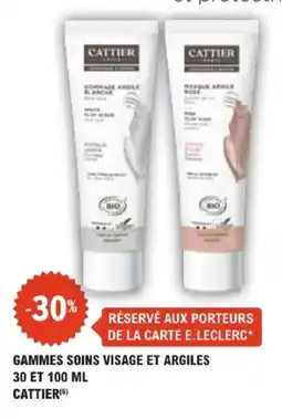 E.Leclerc Parapharmacie Gammes soins visage et argiles cattier offre