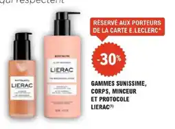 E.Leclerc Parapharmacie Gammes sunissime corps minceur et protocole lierac offre