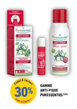 E.Leclerc Parapharmacie Gamme anti-pique puressentiel offre