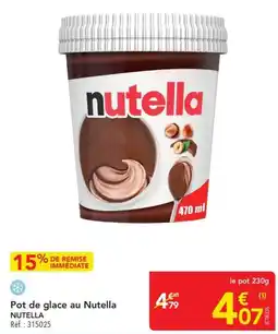 METRO Pot de glace au nutella offre