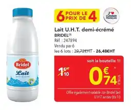 METRO Lait u.h.t. demi-écrémé bridel offre