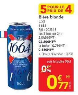 METRO Bière blonde 1664 offre
