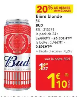 METRO Bière blonde bud offre