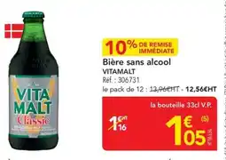METRO Bière sans alcool vitamalt offre