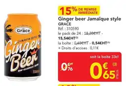 METRO Ginger beer jamaïque style grace offre