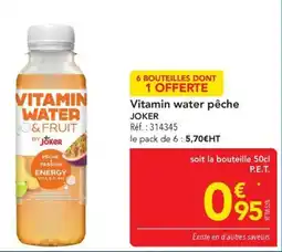 METRO Vitamin water pêche joker offre