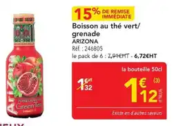 METRO Boisson au thé vert grenade arizona offre