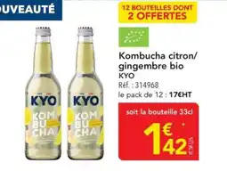 METRO Kombucha citron gingembre bio kyo offre