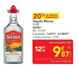 METRO Tequila blanco sierra offre
