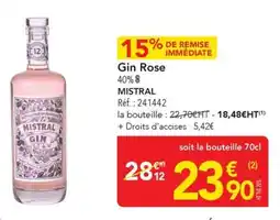 METRO Gin rose mistral offre