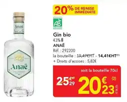 METRO Gin bio anaë offre