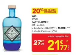 METRO Gin bartolomeo offre