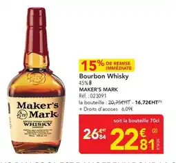 METRO Bourbon whisky maker's mark offre
