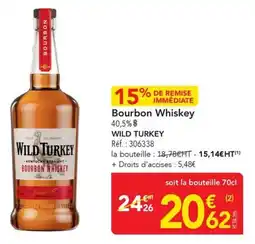 METRO Bourbon whiskey wild turkey offre