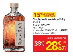 METRO Single malt scotch whisky isle of raasay offre
