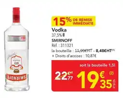 METRO Vodka smirnoff offre
