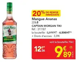 METRO Mangue ananas captain morgan tiki offre