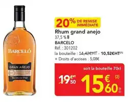 METRO Rhum grand anejo barcelo offre