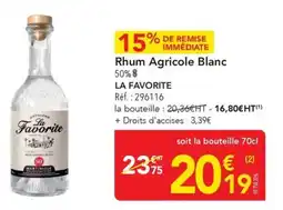METRO Rhum agricole blanc offre