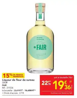 METRO Liqueur de fleur de sureau fair offre
