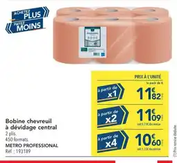 METRO Bobine chevreuil à dévidage central metro professional offre