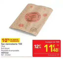 METRO Sac viennoiserie 103 wefold offre