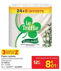 METRO Papier toilette le trefle offre