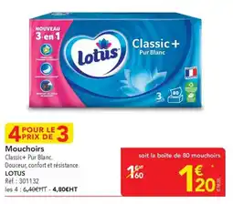 METRO Mouchoirs lotus offre