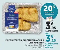 Maximarché Filet d'eglefin façon fish & chips cite marine offre