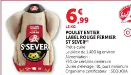 Maximarché Poulet entier label rouge fermier st sever offre