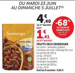Maximarché Fruits secs seeberger offre