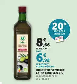 Maximarché Huile d'olive vierge extra fruitee u bio offre