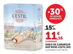 Maximarché Sable de camargue aop rose l'estil bio offre