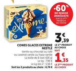 Maximarché Cones glaces extreme nestle offre