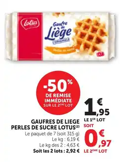 Maximarché Gaufres de liege perles de sucre lotus offre